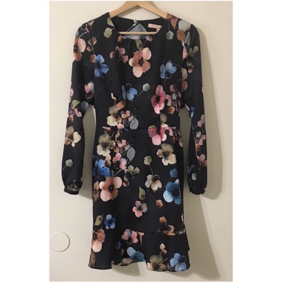 Anthropologie Ruffle Back Cutout Fit & Flare Dress - Picture 4 of 7